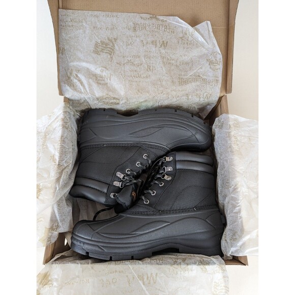 Weatherproof Vintage Joe Duck Boots Mens 11M Black Lace Up Outdoor Shoes MWB main image 7